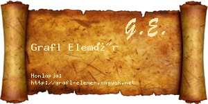 Grafl Elemér névjegykártya