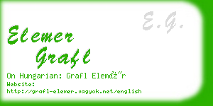 elemer grafl business card